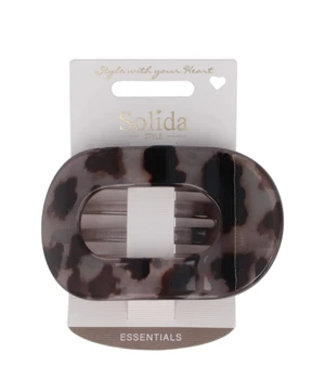 Solida Haarklammer flach, t-shell, braun Haarspangen · 1 Stk