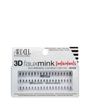 Ardell 3D Faux Mink Individuals Medium Wimpern · 1 Stk · Schwarz