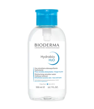 BIODERMA Hydrabio H2O - Mizellenwasser, feuchtigkeitsspendend für trockene Haut - Pumpspender Make-up Entferner · 500 ml