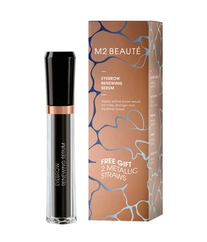 M2 BEAUTÉ Eyebrow Renewing Serum Free Gift - 2 Metallic Straws Augenbrauenserum · 4 ml