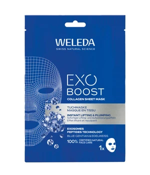 Weleda Exo Boost Tuchmaske Blauer Enzian & Edelweiss Tuchmaske · 20 ml