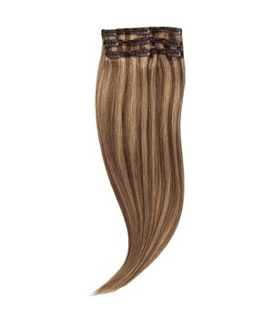 Rapunzel of Sweden Classic Clip-ins Straight / Light Volume / 3 pieces M5.0/7.4 Golden Brown Mix 50 cm Haarverlängerung · 57 g