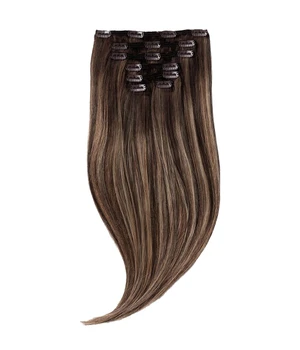 Rapunzel of Sweden Classic Clip-ins Straight / Medium Volume / 7 pieces Hazelnut Caramel Balayage B2.3/5.0 60 cm Haarverlängerung · 120 g