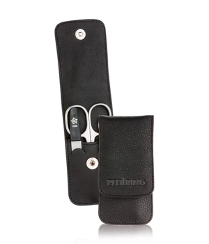 Pfeilring Trendy schwarzes Kalbsleder Maniküre-Set · 1 Stk