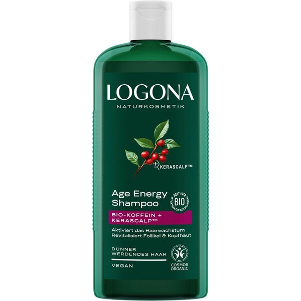Logona Age Energy Bio-Coffein + Kerascalp™ Haarshampoo · 250 ml