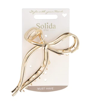 Solida Haarklammer gold Schleife Haarspangen · 19 g