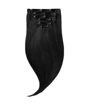 Rapunzel of Sweden Classic Clip-ins Straight / Medium Volume / 7 pieces 1.0 Black 60 cm Haarverlängerung · 120 g