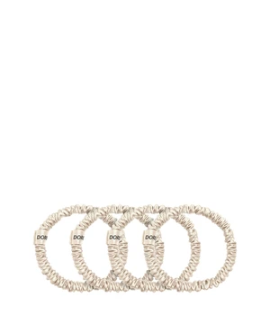 Dore & Rose Scrunchie 1 cm Set Champagne Haargummi · 4 Stk
