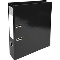 10 Exacompta Ordner "Iderama" mit Prem'Touch-Mechanik, DIN A4, schwarz, RB 70 mm