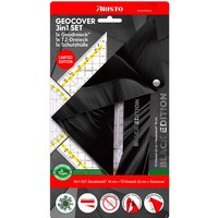 ARISTO 3er Set Geocover "Black Edition" Geodreieck® 16 cm und TZ-Dreieck 22,5 cm