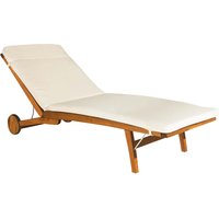 Auflage für Sonnenliege 'Talisa' 200 x 58 x 6 cm, Bezug aus Polyester, natur – Ansicht 1