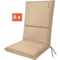 doppler Auflage "CITY" Midi, 6er-Pack, 110x48x6 cm, Polyester, sand