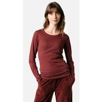 Living Crafts Bio-Damen-Langarmshirt 'SUSANNA' mit Rundhalsausschnitt, maroon, Gr. M – Ansicht 1