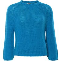 Living Crafts Bio-Damen-Strickpullover "RICARDA" mit Raglanärmeln, azure blue, Gr. XL – Ansicht 1