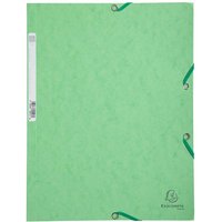 25 Exacompta Sammelmappen, Colorspan-Karton, 400 g/m², DIN A4, 3 Klappen, lindgrün