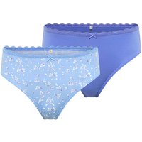tranquillo 2er-Set Bio-Damen-Slip "Adaa" mit dezenter Spitze, various, Gr. S – Ansicht 1