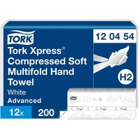 Tork Xpress Multifold-Papierhandtücher "Advanced H2" komprimiert, 12 x 200 Blatt, weiß