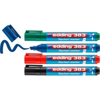 4er Set edding Flipchartmarker "383" farbig sortiert – Ansicht 1