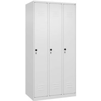 C+P Spind Classic PLUS, 3 Abteile, 1850x900x500mm, Verkehrsweiß/Verkehrsweiß