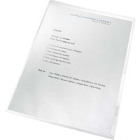 100 Leitz Sichthüllen aus Recyclingkunststoff DIN A4, genarbt, farblos, 130 µ