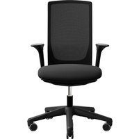 HAG Bürostuhl "Futu mesh 1100-F001 " mit AL, Lordosestütze, FK Kunststoff schwarz