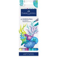 Faber-Castell Aquarell-Marker "Seashells" Goldfaber Aqua Dual, Lettering-Set, 6 Stück – Ansicht 1