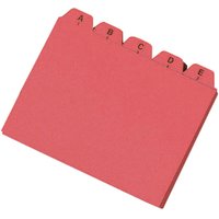 Karteiregister A-Z DIN A5, 25 Stk. aus Recyclingkarton, rot – Ansicht 1
