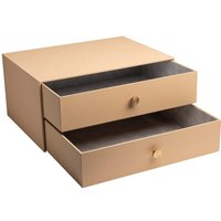 Exacompta Schubladenbox "Office By Me", 2 Schubladen, 35,5x17x27 cm, DIN A4+, beige – Ansicht 1
