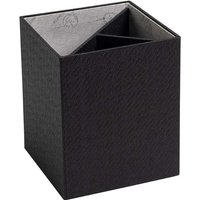 8 Exacompta Stifteköcher "Office By Me", 3 Fächer, 10,7x9x9 cm, schwarz – Ansicht 1