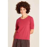 tranquillo Bio-Damen-T-Shirt mit längeren Ärmel, anemone, Gr. S