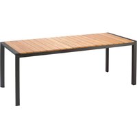 Gartentisch "Paros" B 210 x T 90 x H 76 cm, Teak, Aluminium, anthrazit