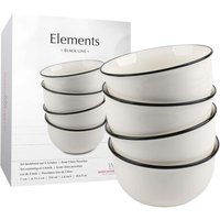 4 Waechtersbach Müslischalen 'Elements' black line