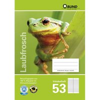 BUND Vokabelheft DIN A5, Lineatur 53, zweispaltig, aus Recyclingpapier