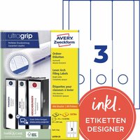 75 Zweckform Rückenschilder weiß 61x297mm – Ansicht 1