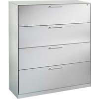 Hängeregistraturschrank "CONTACT", Höhe 131 cm (BxT) 120 x 43,5, silber – Ansicht 1