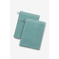 Living Crafts 2er-Pack Bio-Waschhandschuh 'BARI', aqua haze – Ansicht 1
