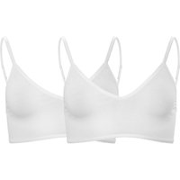 Living Crafts 2er-Pack Bio-Damen-Bustier 'TAMILLA' mit V-Ausschnitt, offwhite, Gr. XS – Ansicht 1