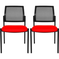 Topstar Besprechungsstuhl "BtoB 10" Netzrücken, 2 Stk. rot – Ansicht 1