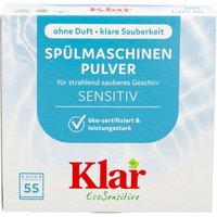 Klar Spülmaschinenpulver "Sensitive" ohne Duft, 1,375 kg