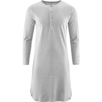 Living Crafts Bio-Unisex-Nachthemd "DOMINIQUE", grey melange, Gr. L – Ansicht 1