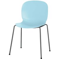 Stuhl "Noor" Gestell schwarz Schale hellblau