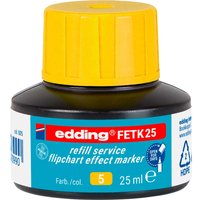 edding Nachfülltinte "FETK 25" Flipchart Effektmarker, 25ml, gelb – Ansicht 1