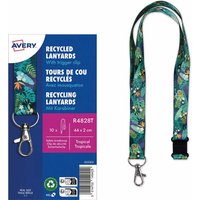 Avery Zweckform 10 Lanyards aus Recyclingkunststoff 440 x 20 mm, tropical