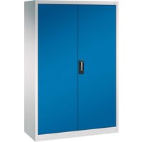 C+P Stahlschrank mit Flügeltüren "Acurado" H1950xB1200xT500mm, Lichtgrau/Enzianblau – Ansicht 1