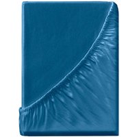 Spannbettlaken "Eco-Jersey-Interlock" aus Bio-Baumwolle 90-100 x 200 cm, safir – Ansicht 1