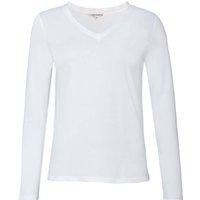 Living Crafts Bio-Damen-Langarmshirt "TARANA" mit V-Ausschnitt, white, Gr. S – Ansicht 1