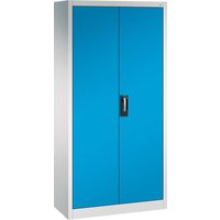 C+P Stahlschrank mit Flügeltüren "Acurado" H1950xB930xT400mm, Lichtgrau/Lichtblau