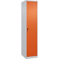 C+P Spind Classic PLUS, 1 Abteil, 1850x400x500mm, Lichtgrau/Reinorange