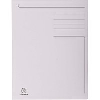 50 Exacompta Aktenmappen "Forever", 3 Klappen, 280 g/m², 245x350 mm für Format Folio, grau