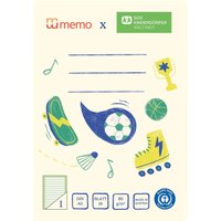 memo x SOS-Kinderdörfer weltweit Schulheft DIN A5, 16 Blatt, Lin. 1, Kontrastlineatur – Ansicht 1